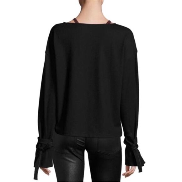 Helmut Lang Sonar 100% Wool Boxy Tie Cuff Sweater - Picture 9 of 9